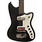 Vintage 1960s Silvertone Bobkat Black Solid Body Electric Guitar