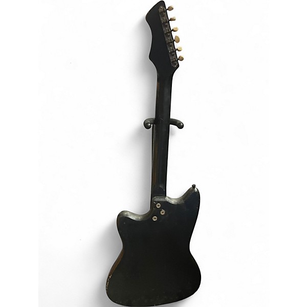 Vintage 1960s Silvertone Bobkat Black Solid Body Electric Guitar