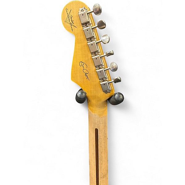 Used 2023 Fender Journeyman Relic Eric Clapton Signature Stratocaster aged white blonde Solid Body Electric Guitar