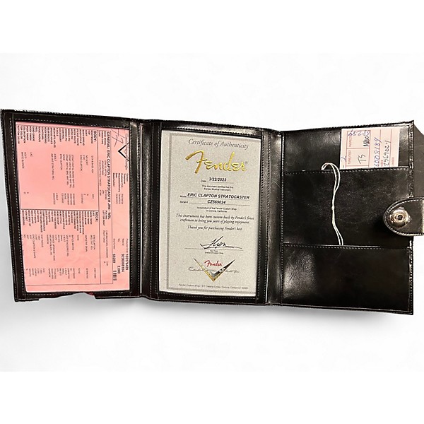 Used 2023 Fender Journeyman Relic Eric Clapton Signature Stratocaster aged white blonde Solid Body Electric Guitar