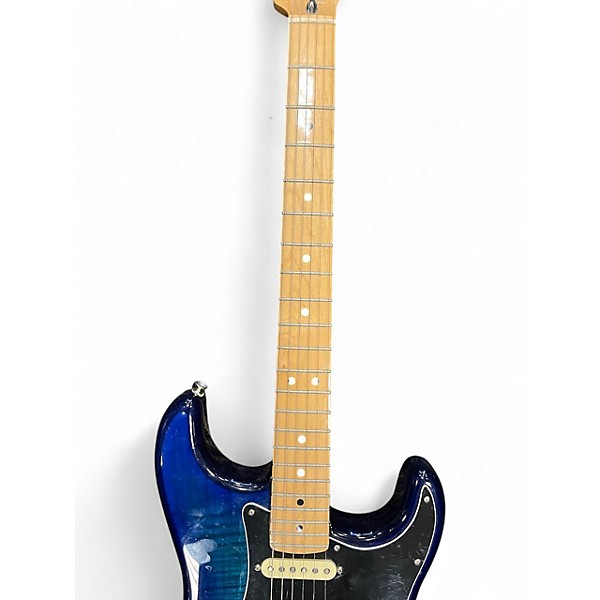 Used Fender  Limited Edition Player Stratocaster® HSS Plus Top Blue Burst Solid Body Electric Guitar