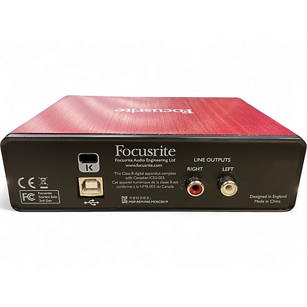Used Focusrite Scarlett Solo Gen 2 Audio Interface