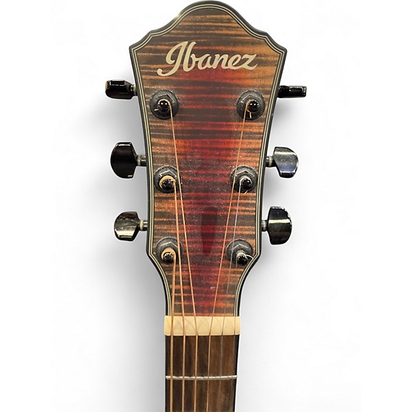 Used Ibanez AEWC32FM Tiger Burst Acoustic Electric Guitar