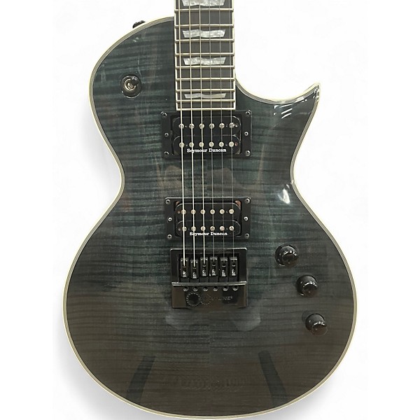 Used ESP LTD EC1000 Evertune SEE THRU BLACK Solid Body Electric Guitar