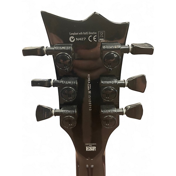 Used ESP LTD EC1000 Evertune SEE THRU BLACK Solid Body Electric Guitar