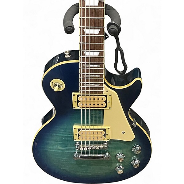 Used Epiphone Les Paul Standard Plus Trans Blue Solid Body Electric Guitar