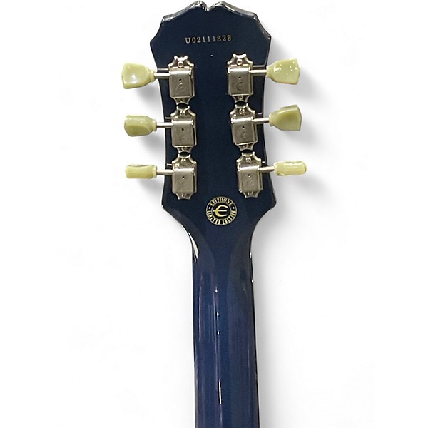 Used Epiphone Les Paul Standard Plus Trans Blue Solid Body Electric Guitar