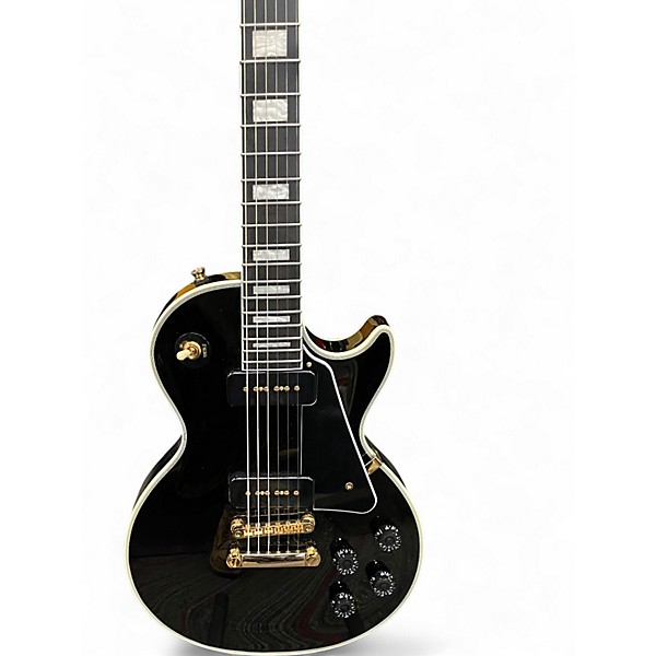 Used Epiphone Les Paul Custom P90 Black Solid Body Electric Guitar