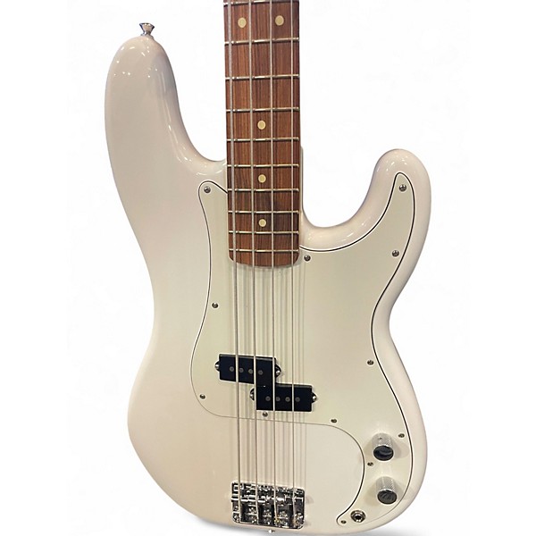 Used 2023 Fender Player Precision Bass Polar White Electric Bass Guitar