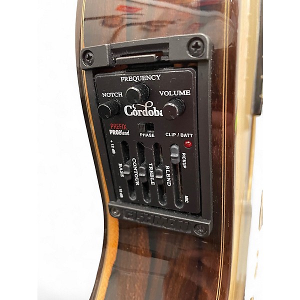 Used Cordoba 55fce negra Natural Classical Acoustic Electric Guitar