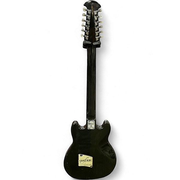 Vintage 1978 Ovation Preacher Deluxe 12 Black Solid Body Electric Guitar