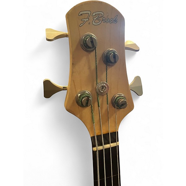 Used F Brock Fretless Bass Natural Electric Bass Guitar