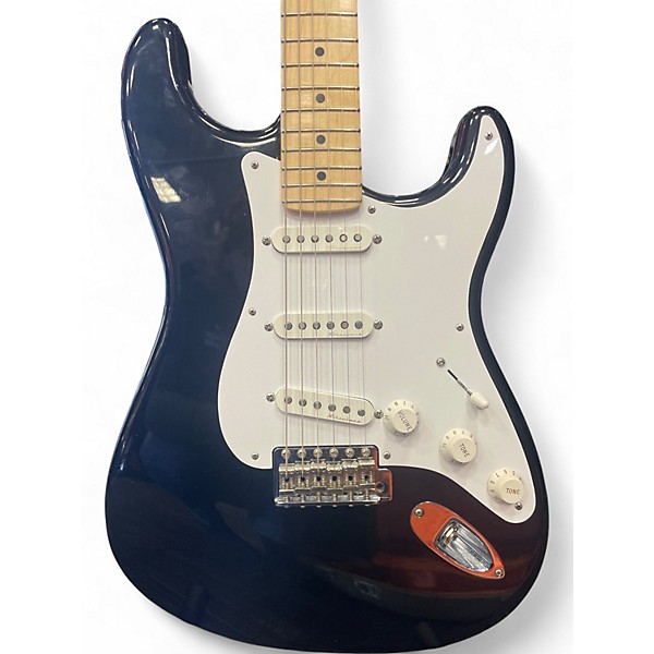 Used Fender Eric Clapton "Blackie" Stratocaster Black Solid Body Electric Guitar
