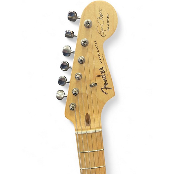Used Fender Eric Clapton "Blackie" Stratocaster Black Solid Body Electric Guitar