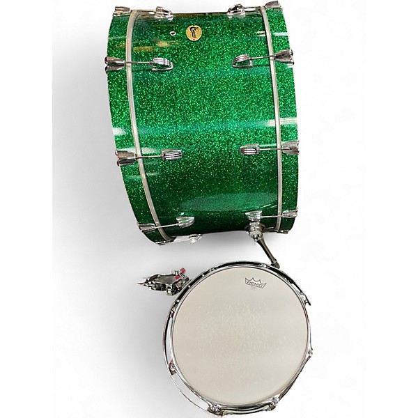 Used Ludwig 4 Piece Centennial GREEN SPARKLE Drum Kit