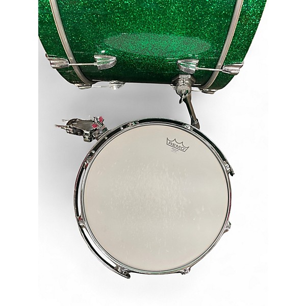 Used Ludwig 4 Piece Centennial GREEN SPARKLE Drum Kit