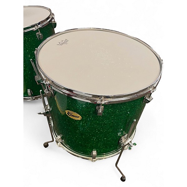 Used Ludwig 4 Piece Centennial GREEN SPARKLE Drum Kit
