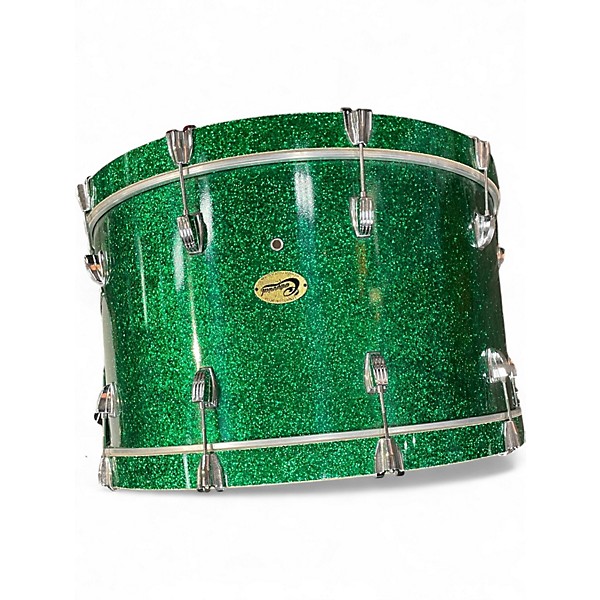 Used Ludwig 4 Piece Centennial GREEN SPARKLE Drum Kit