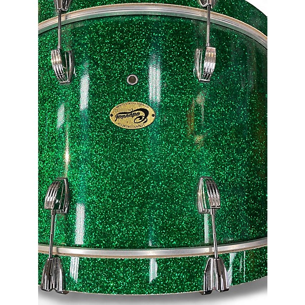 Used Ludwig 4 Piece Centennial GREEN SPARKLE Drum Kit