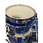 Used Remo 3 Piece GOLD CROWN FIBERGLASS Blue Drum Kit