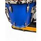 Used Remo 3 Piece GOLD CROWN FIBERGLASS Blue Drum Kit