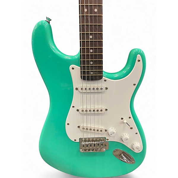 Used Squier Bullet Stratocaster Surf Green Solid Body Electric Guitar