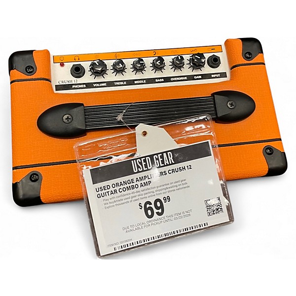 Used Orange Amplifiers Crush 12 Guitar Combo Amp