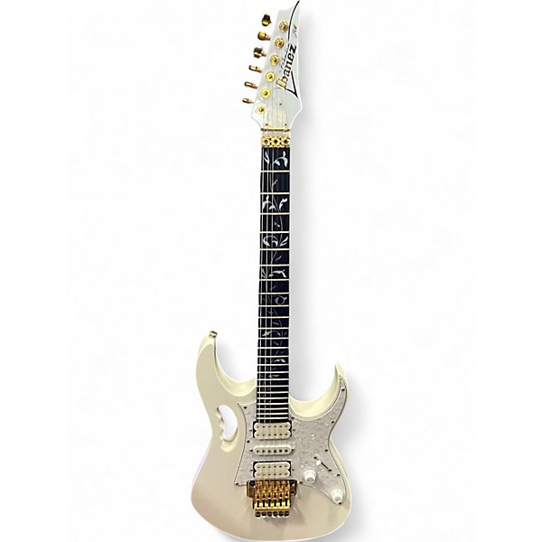 Used Ibanez JEM7VP Alpine White Solid Body Electric Guitar