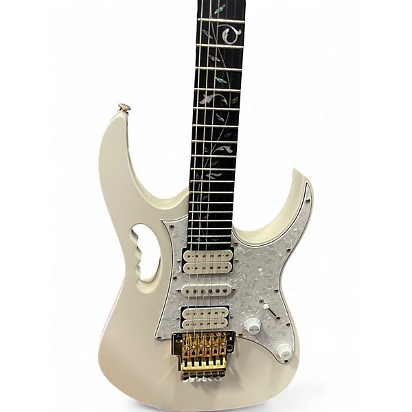 Used Ibanez JEM7VP Alpine White Solid Body Electric Guitar