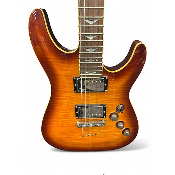 Used Schecter Guitar Research C1 Plus CHERRY BURST Solid Body Electric Guitar