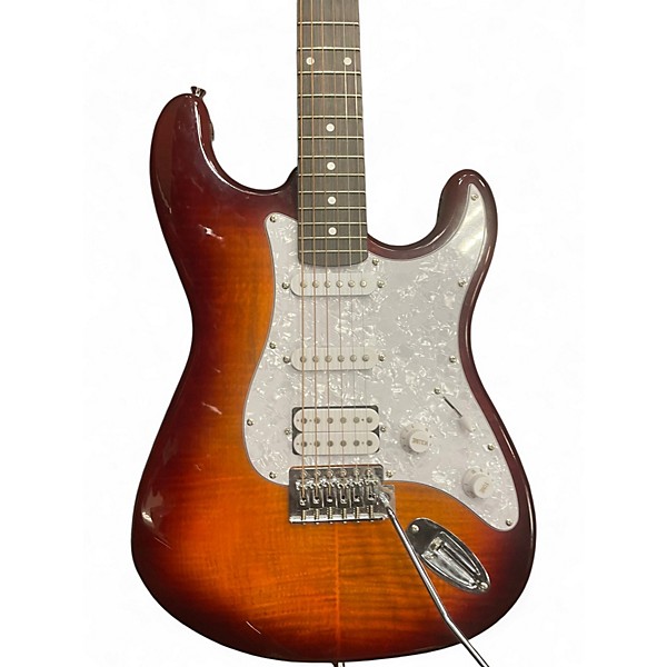 Used Washburn sdfsb deluxe 2 Tone Sunburst Solid Body Electric Guitar