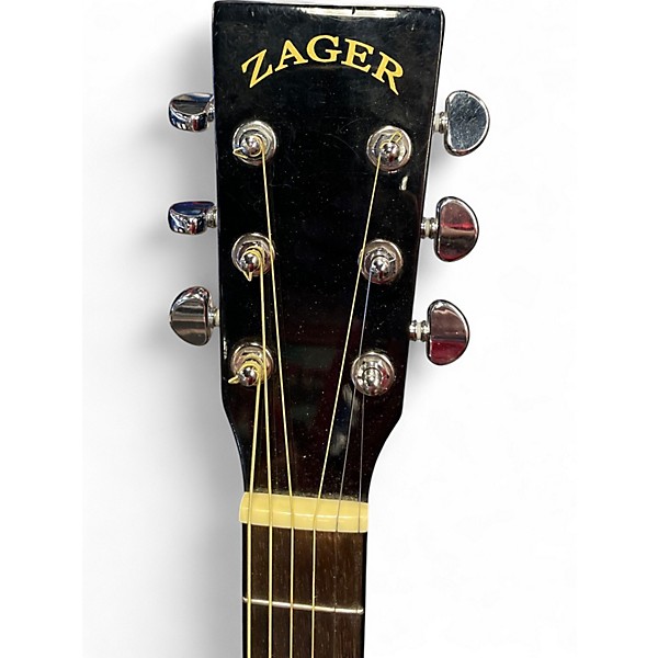 Used Zager ZAD-20E Black Acoustic Electric Guitar