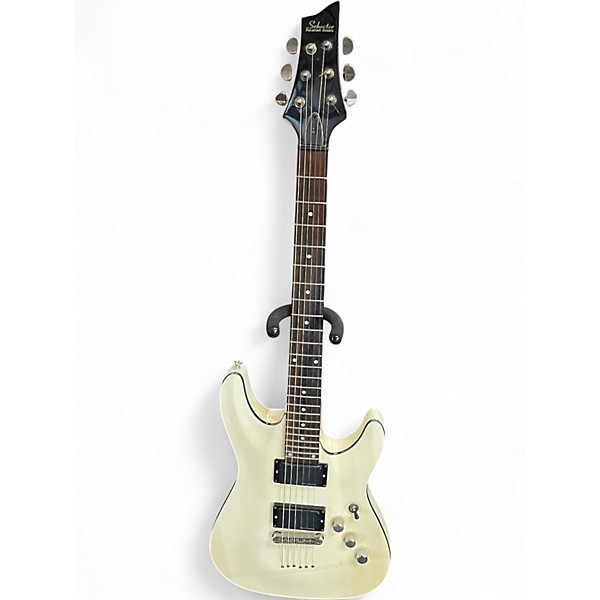Used Schecter Guitar Research Hellraiser C1 White Solid Body Electric Guitar