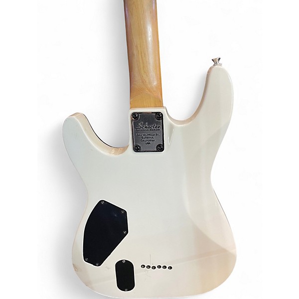 Used Schecter Guitar Research Hellraiser C1 White Solid Body Electric Guitar