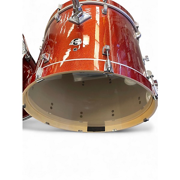 Used Ludwig 4 Piece Element Copper Sparkle Drum Kit