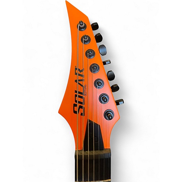 Used Solar Guitars A2.7 Neon Orange Solid Body Electric Guitar