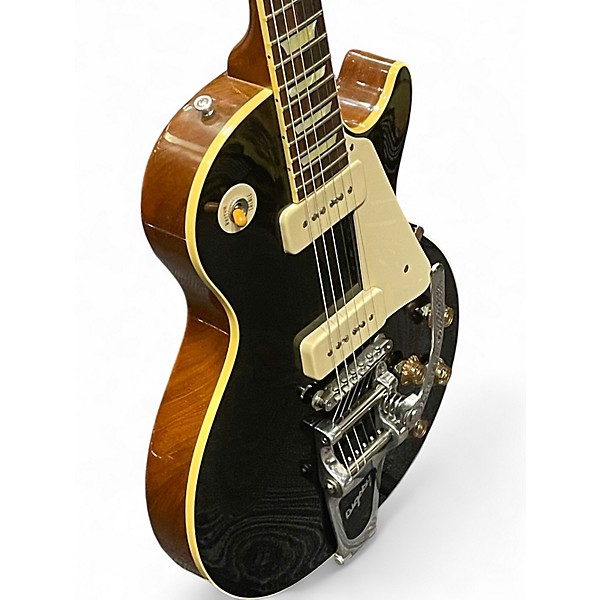 Used Gibson LES PAUL 1956 REISSUE WITH BIGSBY CUSTOM SHOP Ebony Solid Body Electric Guitar