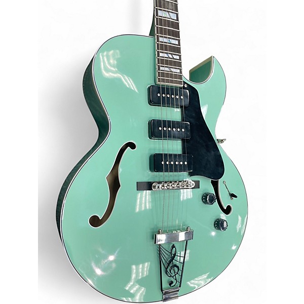 Used Dean Palomino Emerald Green Hollow Body Electric Guitar