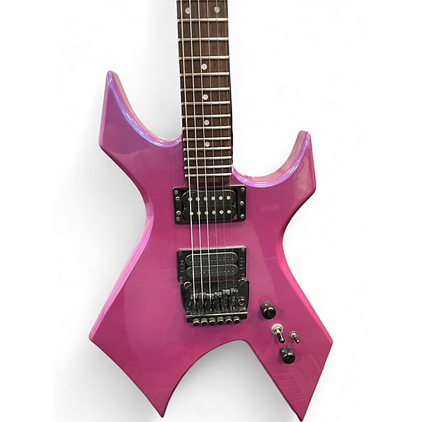 Used B.C. Rich Platinum Series Warlock Purple Colorshift Solid Body Electric Guitar