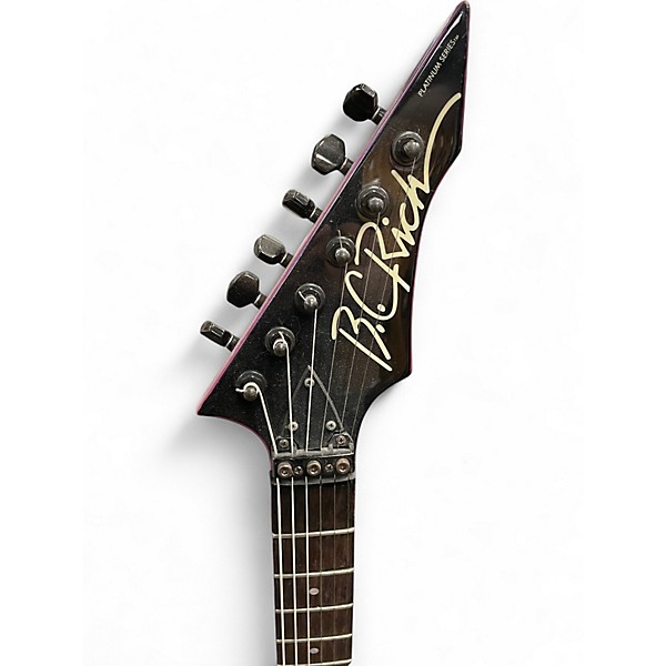 Used B.C. Rich Platinum Series Warlock Purple Colorshift Solid Body Electric Guitar