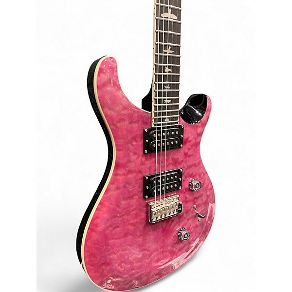 Used PRS SE Custom 24 Quilted Carve Top Violet Solid Body Electric Guitar