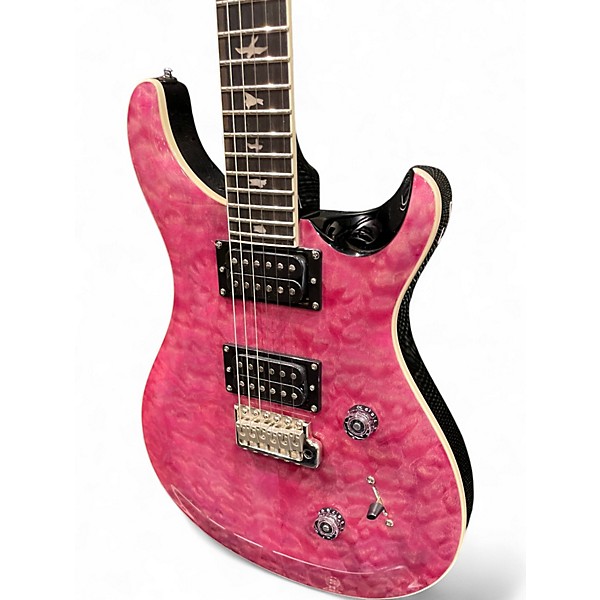 Used PRS SE Custom 24 Quilted Carve Top Violet Solid Body Electric Guitar