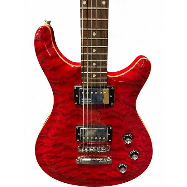 Used Austin AU792 Translucent Red Solid Body Electric Guitar