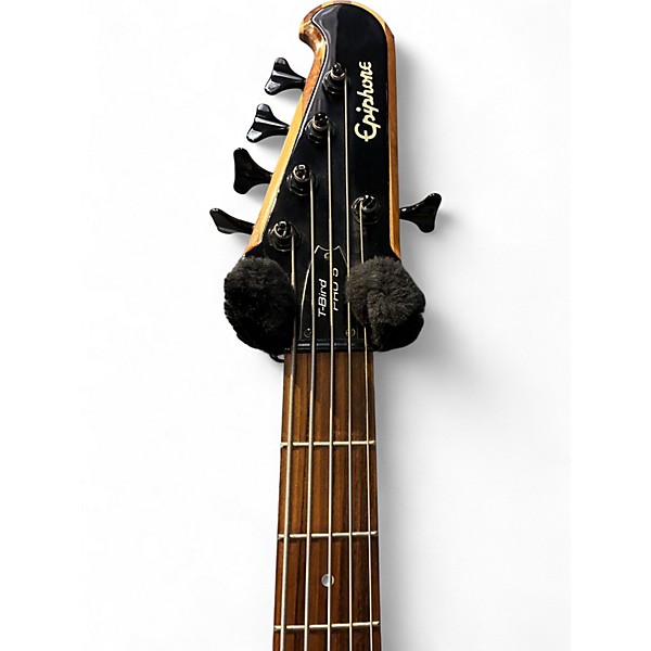 Used Epiphone Thunderbird Pro V 5 String Natural Electric Bass Guitar