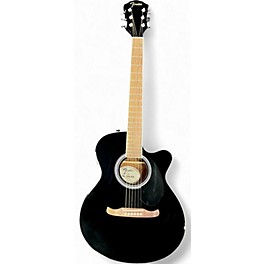 Used Fender FA135CE Concert Black Acoustic Electric Guitar