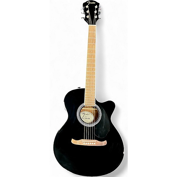 Used Fender FA135CE Concert Black Acoustic Electric Guitar