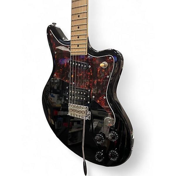 Used D'Angelico Bedford Premier Black Solid Body Electric Guitar