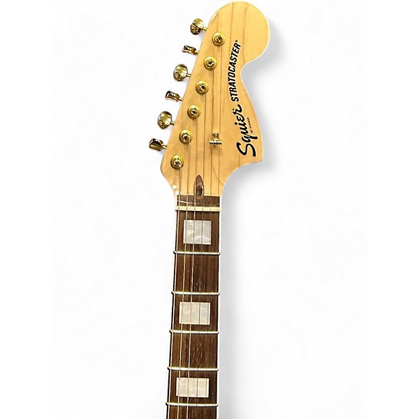 Used Squier 40TH STRAT LRL DARK RED Solid Body Electric Guitar