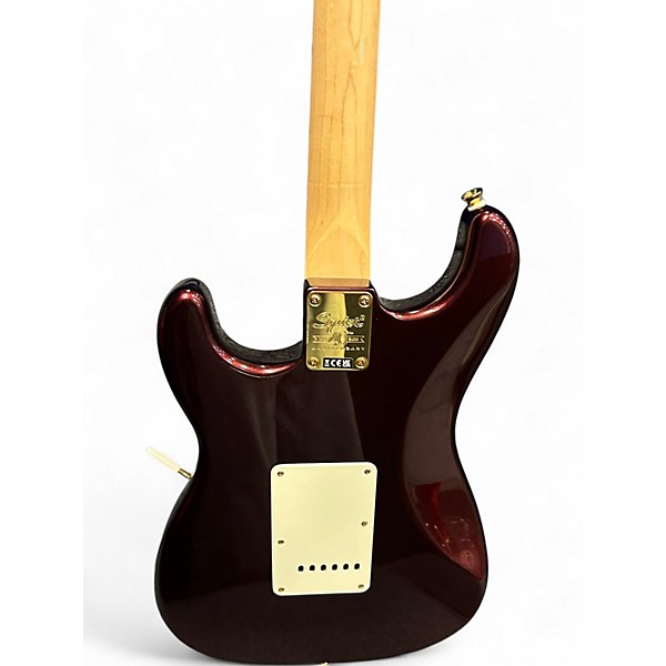 Used Squier 40TH STRAT LRL DARK RED Solid Body Electric Guitar