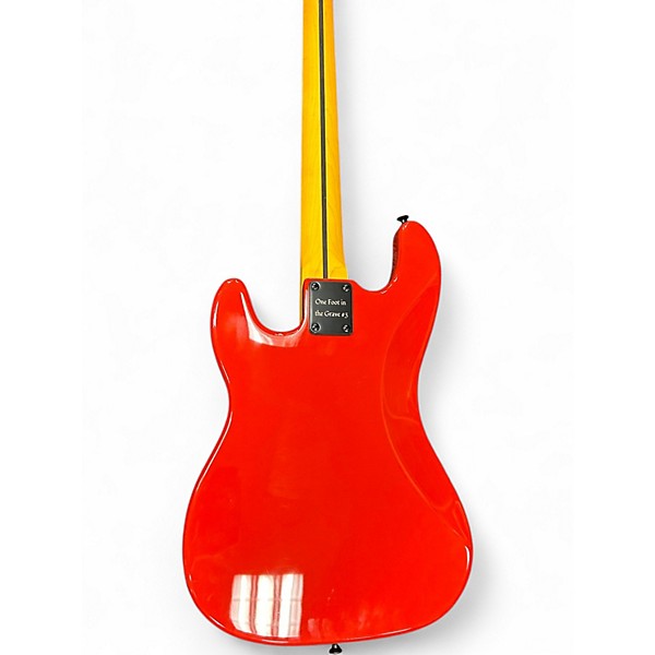 Used Partscaster J BASS RED Electric Bass Guitar